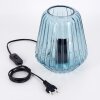 Telhais Tafellamp, Leeslamp Blauw, Zwart, 1-licht