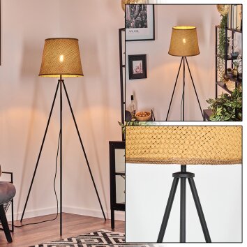 Palmeiros Staande lamp, Leeslamp Zwart, 1-licht