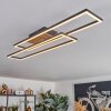 Macos Plafondlamp, Plafondspot LED Bruin, houtlook, Zwart, 1-licht