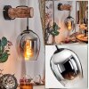 Vevino Wandlamp Natuurlijke kleuren, Zwart, 1-licht