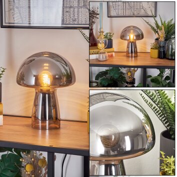 Paddestoel lamp  Almagre Tafellamp Zwart, 1-licht