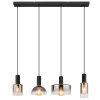 Globo CLASSIS Hanglamp Zwart, 4-lichts