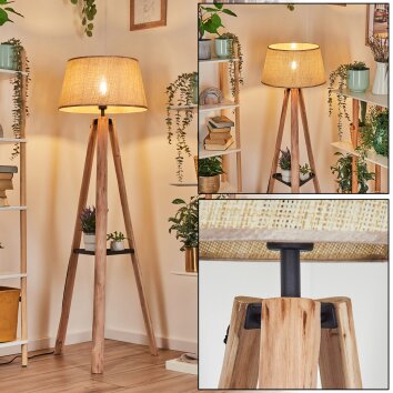 Sabadim Staande lamp Natuurlijke kleuren, Zwart, 1-licht