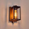 Portalis Wandlamp voor buiten Bruin, houtlook, Zwart, 1-licht, Bewegingsmelder