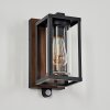 Portalis Wandlamp voor buiten Bruin, houtlook, Zwart, 1-licht, Bewegingsmelder