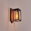 Portalis Wandlamp voor buiten Bruin, houtlook, Zwart, 1-licht, Bewegingsmelder