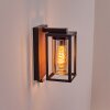 Portalis Wandlamp voor buiten Bruin, houtlook, Zwart, 1-licht, Bewegingsmelder