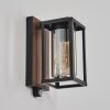 Portalis Wandlamp voor buiten Bruin, houtlook, Zwart, 1-licht, Bewegingsmelder