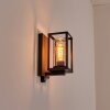 Portalis Wandlamp voor buiten Bruin, houtlook, Zwart, 1-licht, Bewegingsmelder