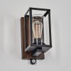 Portalis Wandlamp voor buiten Bruin, houtlook, Zwart, 1-licht, Bewegingsmelder