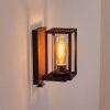 Portalis Wandlamp voor buiten Bruin, houtlook, Zwart, 1-licht, Bewegingsmelder