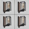 Portalis Wandlamp voor buiten Bruin, houtlook, Zwart, 1-licht, Bewegingsmelder