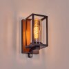 Portalis Wandlamp voor buiten Bruin, houtlook, Zwart, 1-licht, Bewegingsmelder