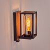 Portalis Wandlamp voor buiten Bruin, houtlook, Zwart, 1-licht, Bewegingsmelder