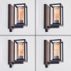 Portalis Wandlamp voor buiten Bruin, houtlook, Zwart, 1-licht, Bewegingsmelder