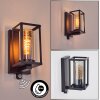 Portalis Wandlamp voor buiten Zwart, 1-licht, Bewegingsmelder