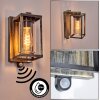 Portalis Wandlamp voor buiten Goud, Zwart, 1-licht, Bewegingsmelder