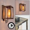 Portalis Wandlamp voor buiten Goud, Zwart, 1-licht, Bewegingsmelder