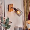 Aggebo Wandlamp, Wandspot Natuurlijke kleuren, Zwart, 1-licht