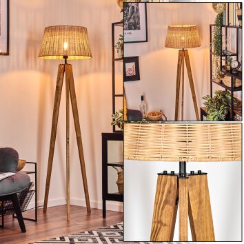 Cavaca Staande lamp Natuurlijke kleuren, Zwart, 1-licht