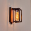 Portalis Wandlamp voor buiten Bruin, houtlook, Zwart, 1-licht, Bewegingsmelder