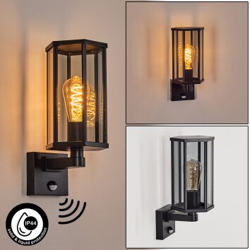 Monfanim Wandlamp voor buiten Zwart, 1-licht