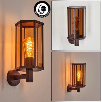 Monfanim Wandlamp voor buiten Roest, 1-licht