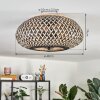 Bauro Plafondlamp 40 cm Zwart, 3-lichts