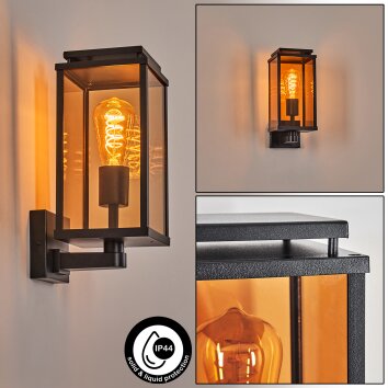 Cadafaes Wandlamp voor buiten Zwart, 1-licht