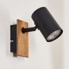 Guardais Wandlamp, Muurspot Bruin, houtlook, Zwart, 1-licht