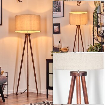 Flemming Staande lamp Donkerbruin, 1-licht