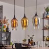 Ladrongueira Hanglamp Chroom, Goud, Duidelijk, Koperkleurig, Rookkleurig, 3-lichts