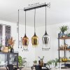 Ladrongueira Hanglamp Chroom, Goud, Duidelijk, Koperkleurig, Rookkleurig, 3-lichts