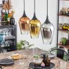 Ladrongueira Hanglamp Chroom, Goud, Duidelijk, Koperkleurig, Rookkleurig, 3-lichts