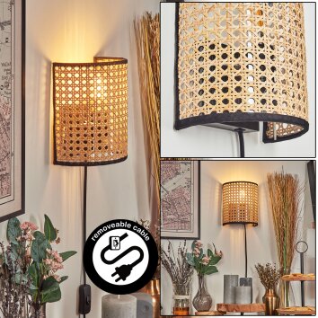 Abedim Licht omhoog & omlaag, Wandlamp Zwart, 1-licht