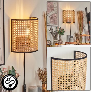 Abedim Licht omhoog & omlaag, Wandlamp Zwart, 1-licht