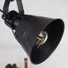 Berkeley Plafondlamp Hout donker, Zwart, 1-licht
