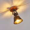 Berkeley Plafondlamp Hout donker, Zwart, 1-licht