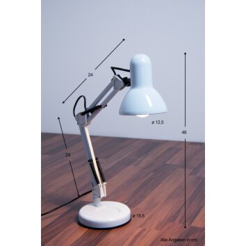 Globo Famous Bureaulamp Wit, 1-licht