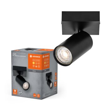 Ledvance Spot Plafondlamp LED Zwart, 1-licht