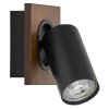 Ledvance Spot Plafondlamp LED houtlook, Zwart, 1-licht