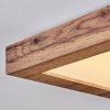 Salmi Plafondlamp, Paneel LED houtlook, Zwart, 1-licht