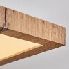 Salmi Plafondlamp, Paneel LED houtlook, Zwart, 1-licht