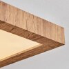 Salmi Plafondlamp, Paneel LED houtlook, Zwart, 1-licht