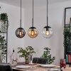 Gastor Hanglamp, Kogellampje Amber, Duidelijk, Rookkleurig, 3-lichts