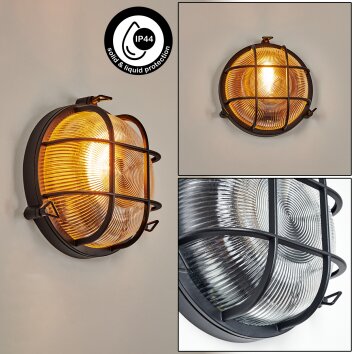 Godel Wandlamp voor buiten Zwart, 1-licht