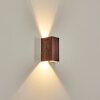 Woods Wandlamp voor buiten, Licht omhoog & omlaag LED houtlook, Zwart, 1-licht