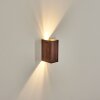 Woods Wandlamp voor buiten, Licht omhoog & omlaag LED houtlook, Zwart, 1-licht