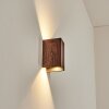 Woods Wandlamp voor buiten, Licht omhoog & omlaag LED houtlook, Zwart, 1-licht