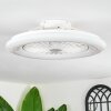 Benasal Plafondlamp, Plafondventilator met verlichting Wit, 1-licht, Afstandsbediening